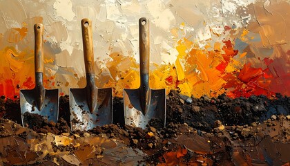 Industrial Factory Chimneys with Abstract Background.