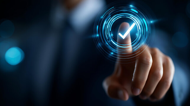 Business compliance digital interface display, standard guidelines presentation, corporate policy framework, legal governance visualization, quality assurance management, certification