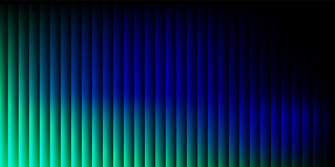 Obraz premium Futuristic neon texture with vibrant shades of blue green gradients and bright smooth fluted vertical lines. Bold dynamic design blending smooth tones and radiant colors