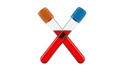 Blood Samples in Test Tubes: Medical Analysis Concept