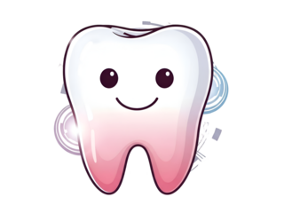 Clean Smiling Tooth Icon - Dental Health, Oral Care & Hygiene Design Element on white background