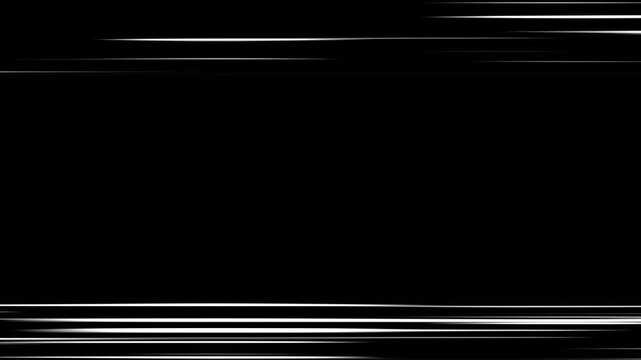 漫画風のスピード線　上下フレーム