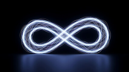 Minimalist continuous line drawing of an infinity sign representing eternity and balance