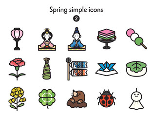 シンプルアイコン集 春2 © Armadilloz