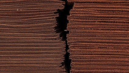 An Array of Structured Planes. A Study in Brown Tones and Geometric Interplay.