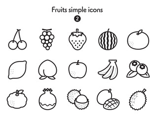 シンプルアイコン集 果物2 © Armadilloz