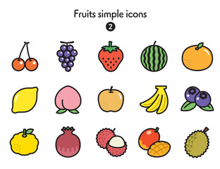 シンプルアイコン集 果物2 © Armadilloz