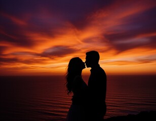Romantic Sunset Silhouette
