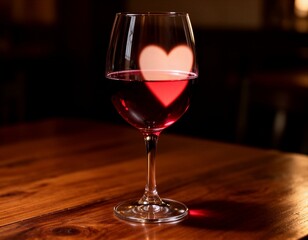 Heart of Wine Glass
