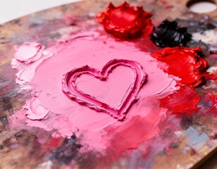 Heart on Artist Palette