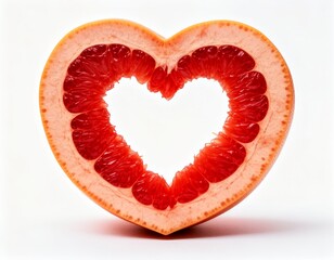 Heart-Shaped Grapefruit Slice