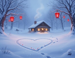 Cozy Cabin in Winter Wonderland