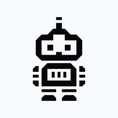Robot illustration in minimalist style