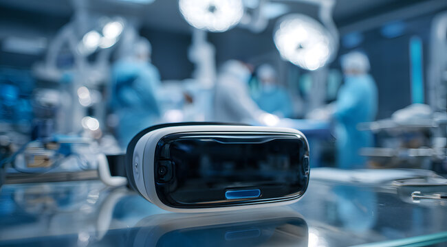 VR devices placed in medical settings - Powered by Adobe