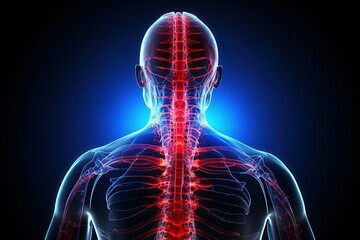 Spinal cord x-ray back