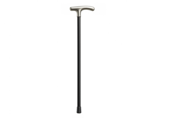 Walking stick for elderly and injured people, providing mobility support and assistance, isolated on a transparent background