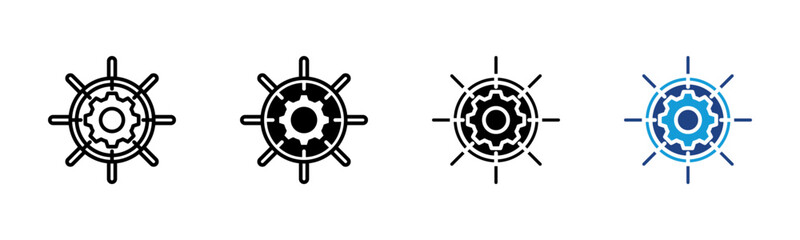 Obraz premium Navigation icon set multiple style collection