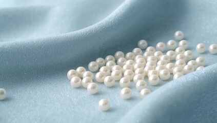 Spheres on Fabric. A Study in Texture, Color, and Light Interaction Gentle Folds.