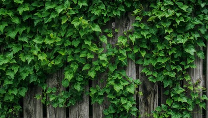 Verdant Veil on Weathered Wood. A Study in Contrasting Textures and Tonal Harmony.