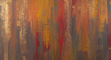 Vertical Color Streams in Textured Harmony. An Abstract Composition of Warm Tones.