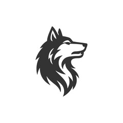 Bold wolf head logo design with sharp lines conveys strength and adds modern edge to your brand identity