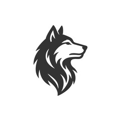 Obraz premium Distinctive wolf head logo design conveys strength and resilience for your brand identity project