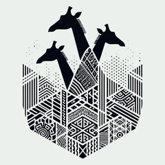 Giraffe vector illustration