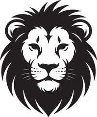 Obraz premium Wild roaring lion king head tattoo lion head roar vector design element, sports