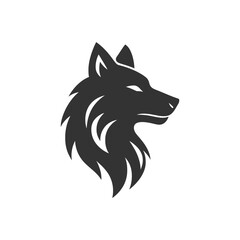 Sleek and modern wolf head logo design exudes strength and elegance for branding and creative projects