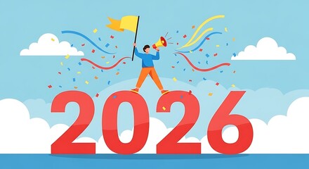 Celebrating new year 2026 with joy and excitement