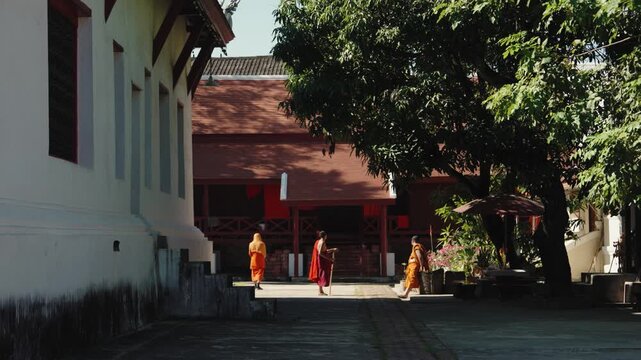 Beautiful shot of Buddhist temple in Luang Prabang, Laos