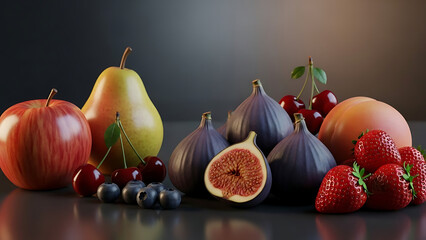 Variety of fresh fruits on display