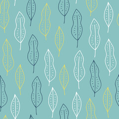 北欧風の植物のシームレスパターン