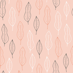 北欧風の植物のシームレスパターン