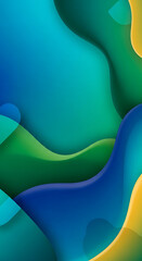 Vertical abstract background with flowing organic shapes in blue, green, and yellow gradients graphic Full HD 4K Video Download 2025 2026