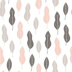 北欧風の植物のシームレスパターン