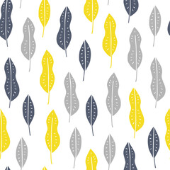 北欧風の植物のシームレスパターン