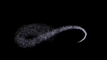 Glitter Valentine’s Day twinkling line trails animation for black screen with floating hearts, sparkling particles, and glowing doodle stars creating a magical 14 February romantic motion background