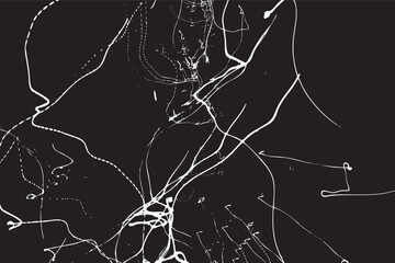 Chaotic Abstract White Light Scribbles Representing Motion and Energy