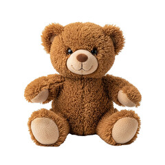 Obraz premium Cute Brown Teddy Bear Plush Toy Isolated on White Background
