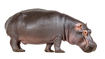 Obraz premium Hippopotamus on Isolated Background