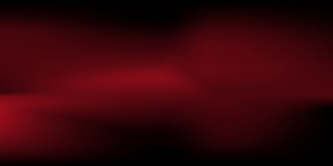 Red studio background. Abstract limbo podium studio room. Dark red gradient wall floor and spotlight scene. Showcase, promotion display. Vector stage mockup illustration