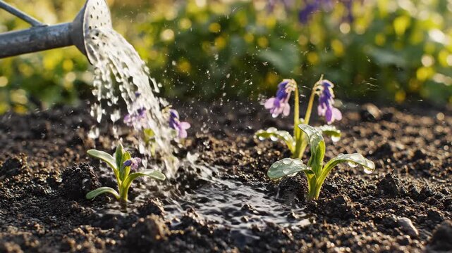 crocuses in the garden