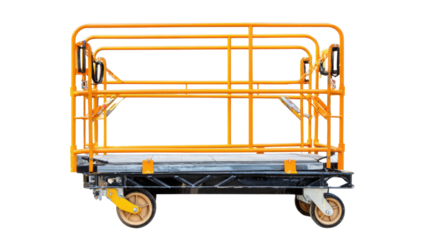 Orange Rolling Platform on Transparent Background