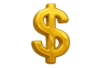 Obraz premium Golden dollar sign showing financial growth, profit, and economic prosperity for business illustrations and designs