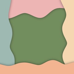 Wavy frame pastel background