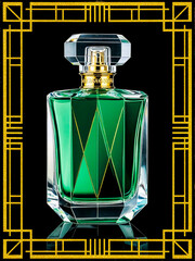 Luxurious Perfume Bottle in Art Deco Style