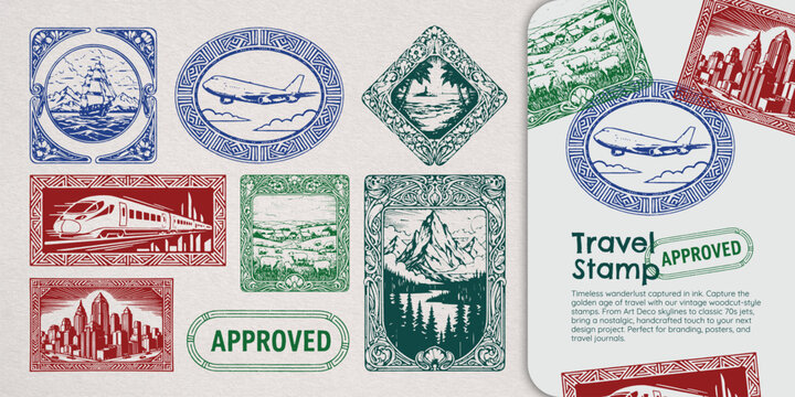 Travel Stamp Vintage