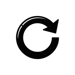 A simple black background showcasing a circular stylized white question mark