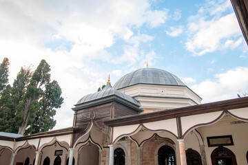 courtyard view of emirsultan mosque , ottoman medieval period, Bursa
